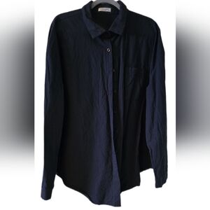 Involand Navy blue button up sz 24W